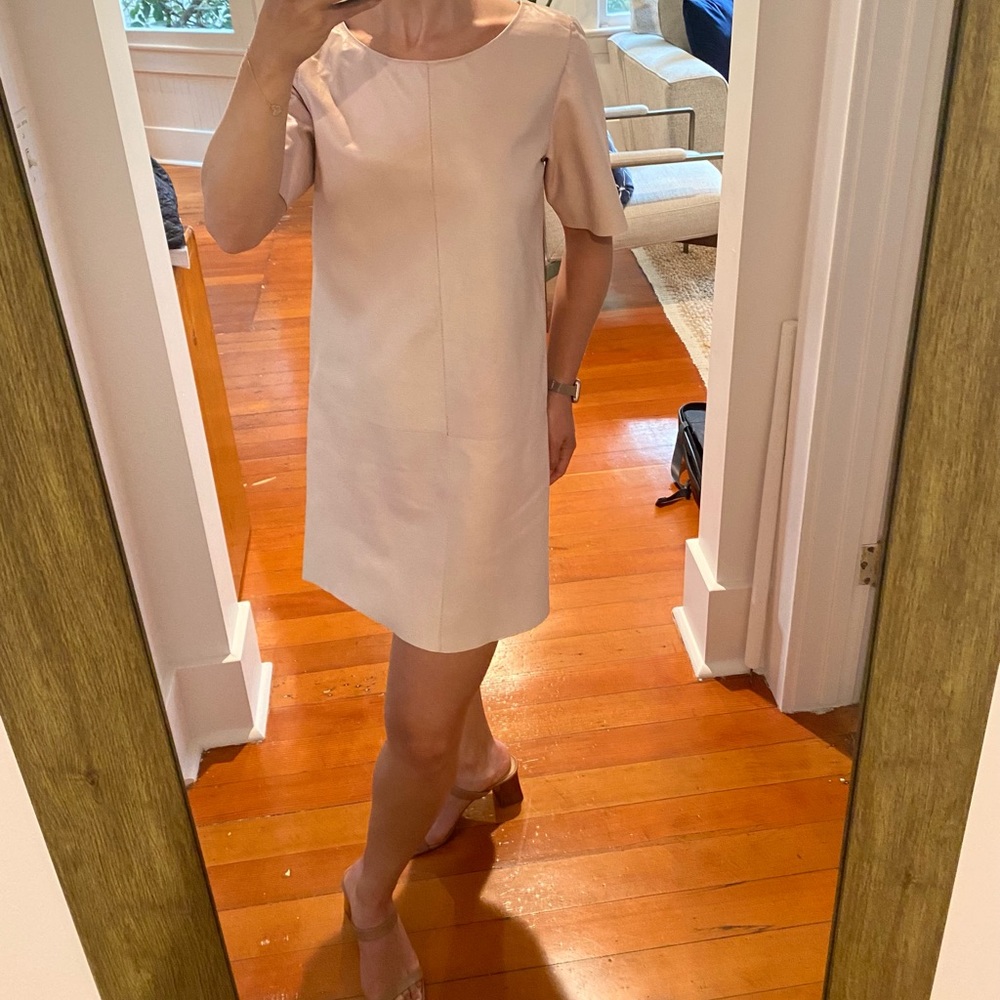 Cynthia Rowley leather sheath dress